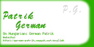 patrik german business card